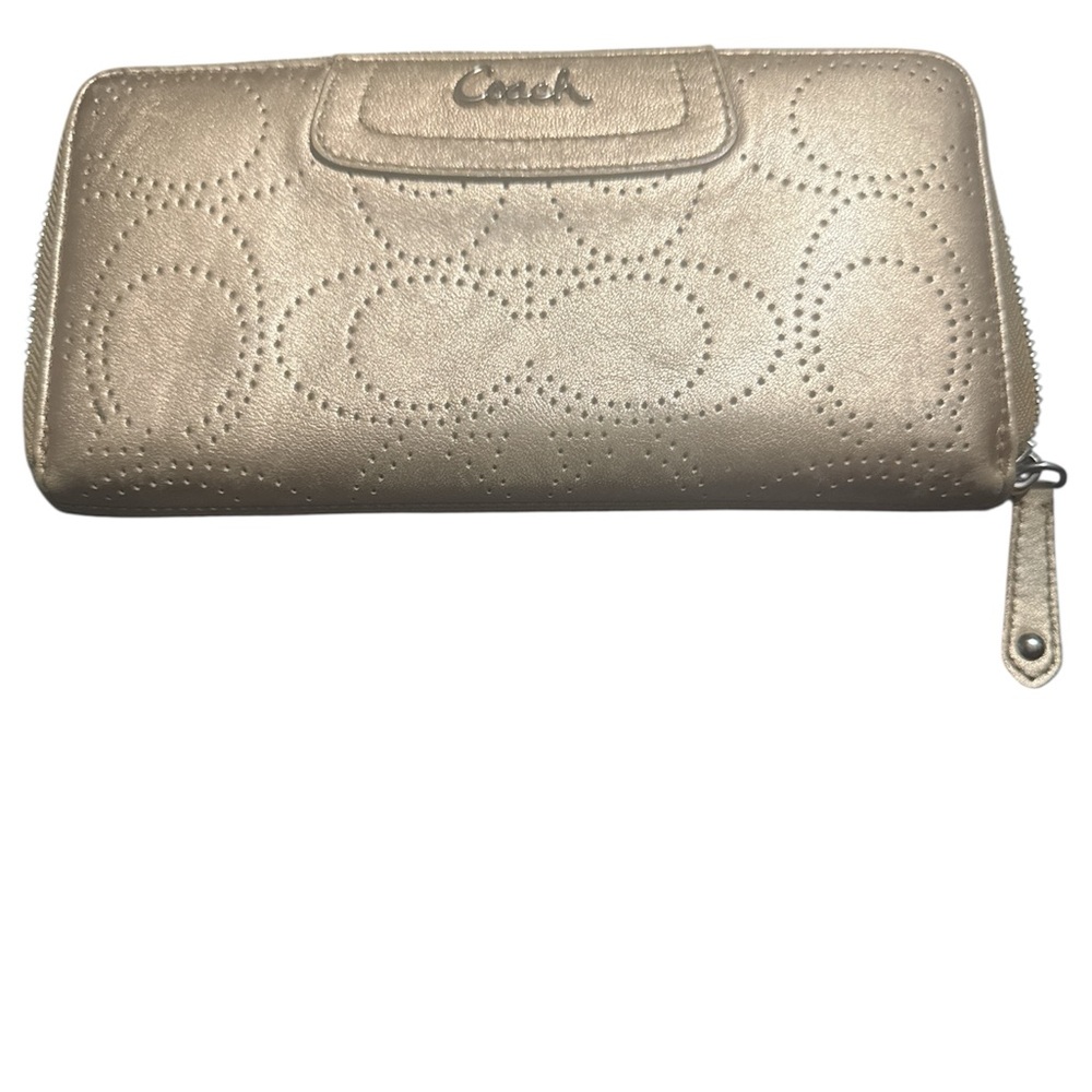 Coach Gold Wallet EUC